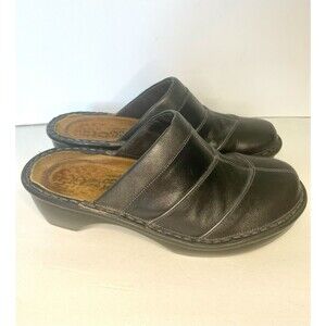 Naot Women’s Mules Black Leather Sandals Size  EU 37 US 6.5